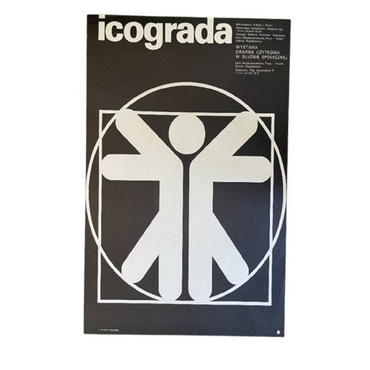 J.tylman, Icograda, 1976, Original Vintage Exhibition Poster, 1