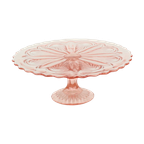 Art Deco Roze Taartschaal Taartschotel Depression Glass 28Cm thumbnail 1