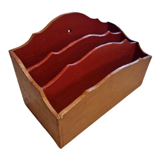 Antieke Houten Brievenbak Bureau Bak Omstreeks 1900 1