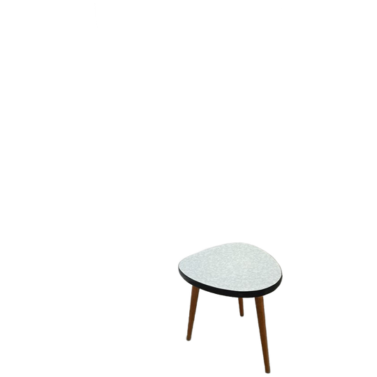 Bijzettafel Plantentafel Met Wit Lichtblauw Formica Blad, Nr. 30 1