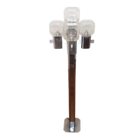 Brutalist Vloerlamp Van Cosack Leuchten In Glas En Chroom