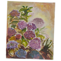 Origineel Schiderij.olieverf Op Canvas. Hortensia