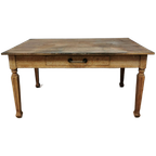 Oude Frans Houten Boeren Eettafel, Keukentafel, Tafel, Tuintafel thumbnail 1