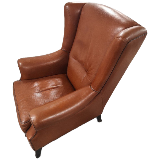 Mol & Geurts Oorfauteuil Zwaar Lederen Stoel 1