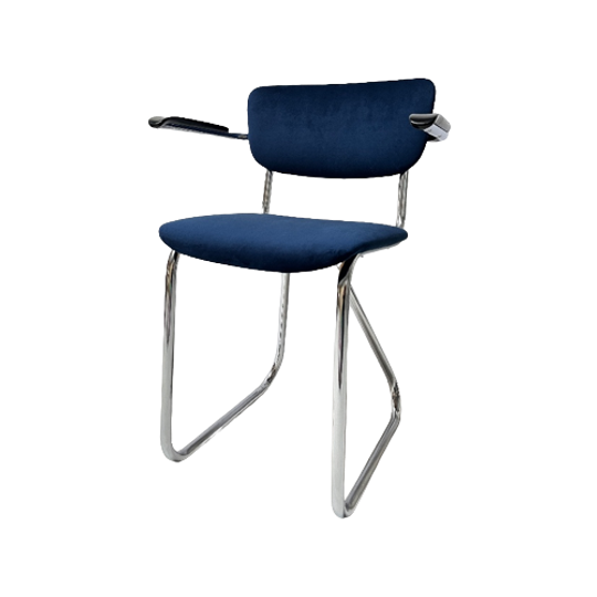 Buizen Stoel Gispen Met Fluwelen Bekleding 1