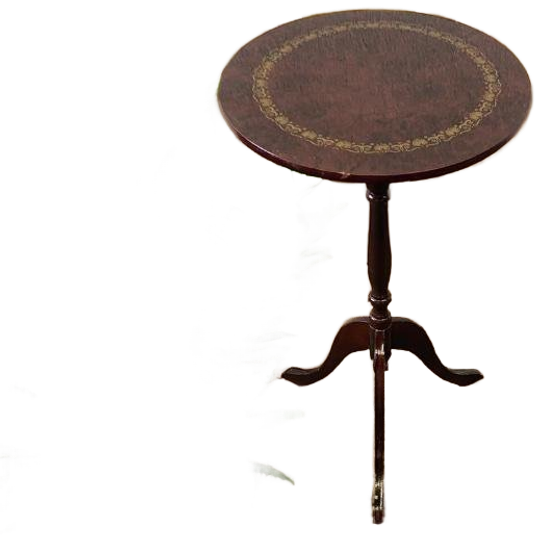 Vintage Ronde Bijzettafel / Plantentafel 1