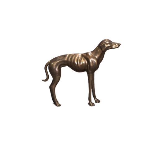 Mid Century Hollywood Regency Brass Whippet, 70S