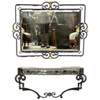 Spiegel Met Console In Art-decostijl. thumbnail 1