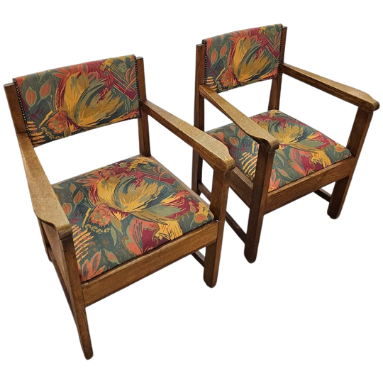 2 X Art Deco Arm Chairs / Very Good Condition / 1930s 1