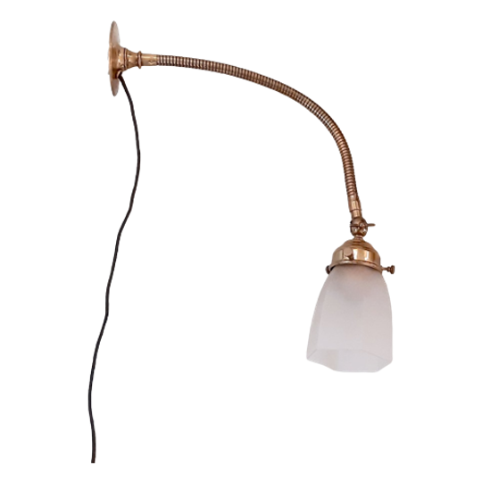 Pg40 – Vintage Wandlamp – Buigzame Arm – Glas 1