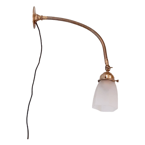 Pg40 – Vintage Wandlamp – Buigzame Arm – Glas