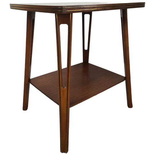 Unieke Mid Century 'messing Inlay ' Side Tabel Bijzettafel Plantentafel (jaren 60). 1