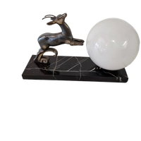 Frans Art Deco Lampje Met Gazelle, Jaren 30