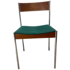 23 X Midcentury Eetkamerstoel Casala Modell - Chroom, Hout thumbnail 1