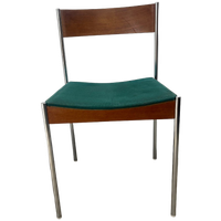23 X Midcentury Eetkamerstoel Casala Modell - Chroom, Hout