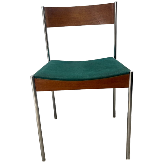 23 X Midcentury Eetkamerstoel Casala Modell - Chroom, Hout 1