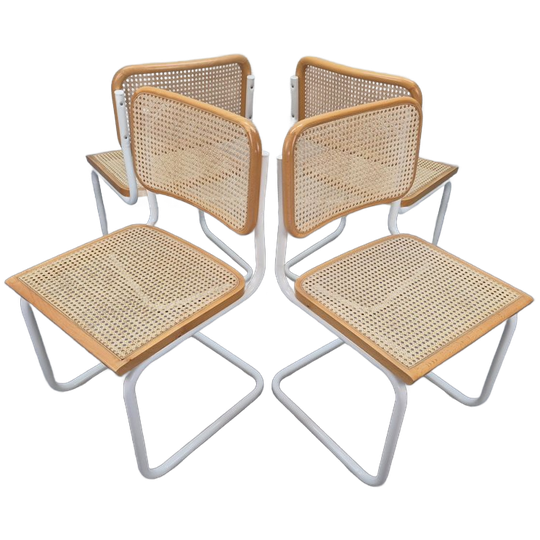 Vintage Cesca Stoelen (4) Marcel Breuer, Jaren 70. 1