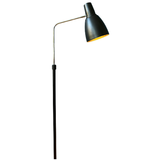 Vintage Donkergrijze Verstelbare Vloerlamp 1