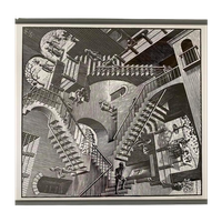 M.C. Escher Art-Punt Relativity In Barth Aluminium Lijst