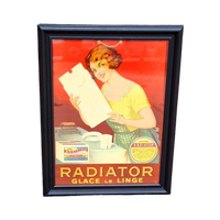 Reclame Karton Van Merk Radiator Stijfsel Voor De Was/Strijk