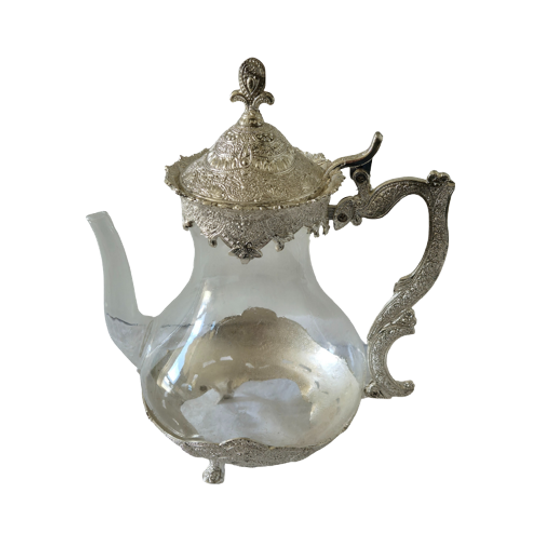 Theepot Transparant Met Zilver 1