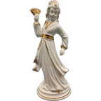 Xl Vintage Beeld Geisha Italiaans Keramiek thumbnail 1