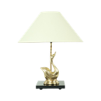 Hollywood Regency Tafellamp Regina Massive Zwaan Lamp 46Cm thumbnail 1