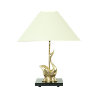 Hollywood Regency Tafellamp Regina Massive Zwaan Lamp 46Cm