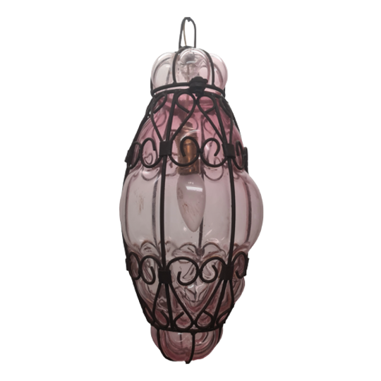Vintage Venetiaanse Murano Glazen Hanglamp 1