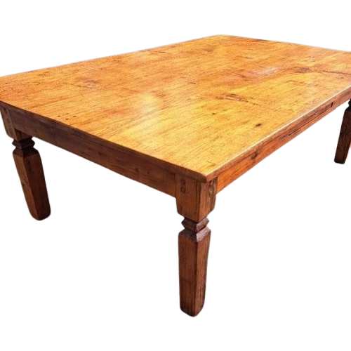 Oude Teakhouten Salontafel Afm. 140X90Cm En 49Cm Hoog.