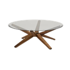Stern, Deens Design Salontafel, Massief Eikenhout Glas thumbnail 1