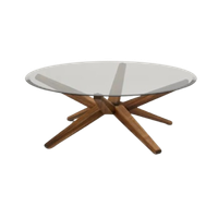 Stern, Deens Design Salontafel, Massief Eikenhout Glas