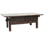 Robuuste, Antieke 18e Eeuwse Zuid-europese Boeren Salontafel Met Een Karaktervol Patina thumbnail 1