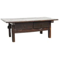 Robuuste, Antieke 18e Eeuwse Zuid-europese Boeren Salontafel Met Een Karaktervol Patina