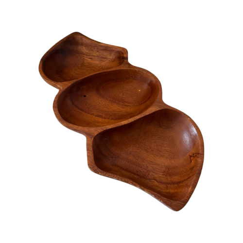 Mid Century Teak Houten Serveerschaal