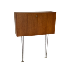 Omnia Teak Bar On Metal Pin Legs thumbnail 1