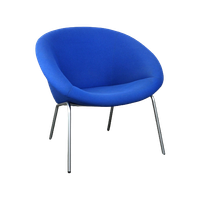 Vintage Blauwe Walter Knoll Duits Design Lounge Fauteuil Model 369