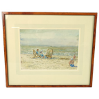 Edelt - Aquarel - Strand Van Heist 1934 thumbnail 1
