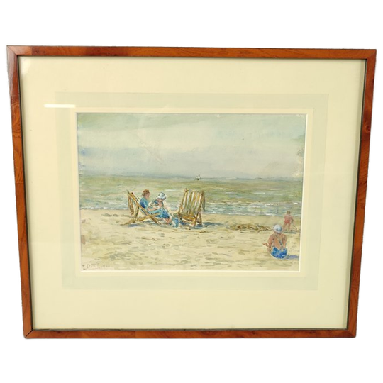 Edelt - Aquarel - Strand Van Heist 1934 1