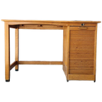Antiek Artdeco Bureau Beuken Bureau Vintage thumbnail 1