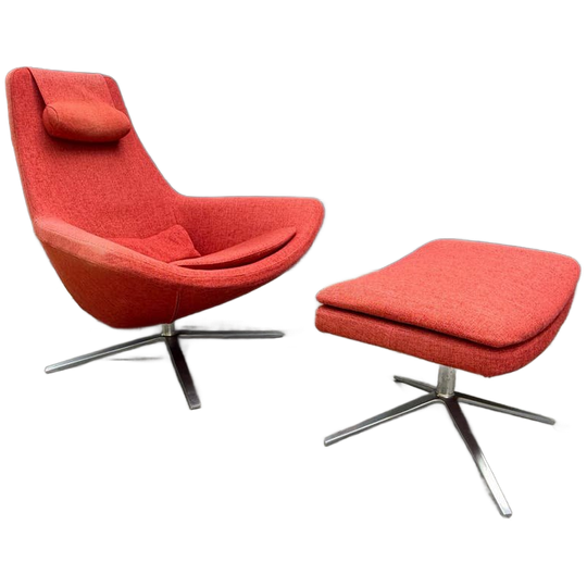B&B Italia Relaxfauteuil Met Voetenbank - Rood 1