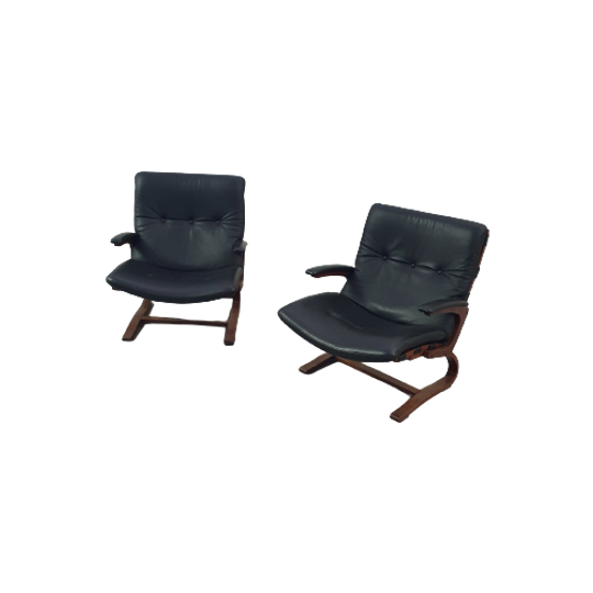 Vintage Kengu Lounge Chairs By Elsa & Nordahl Solheim For Rybo Rykken & Co 1