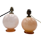 Set Art Deco Lampen Van Glaspasta, Frankrijk 1950S thumbnail 1