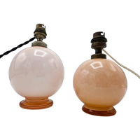 Set Art Deco Lampen Van Glaspasta, Frankrijk 1950S