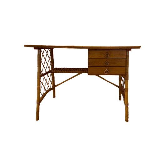 1950'S Louis Sognot Bamboo Desk