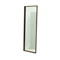 Large Scandinavian Rectangular Rosewood Mirror 1960s