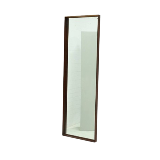 Large Scandinavian Rectangular Rosewood Mirror 1960s 1