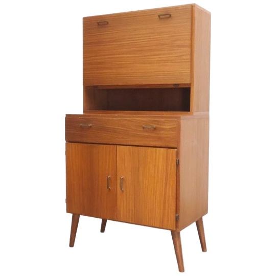 Wandkast Met Klep Simplalux Teak 1