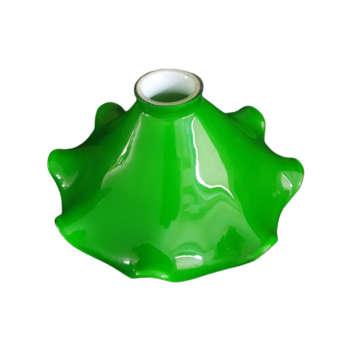 Vintage - Glas - Lampenkap - Opaline - Groen - Lampenglas