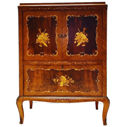 Vintage Marqueterie Kast 1